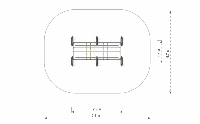 Мостик с канатами СП-18
