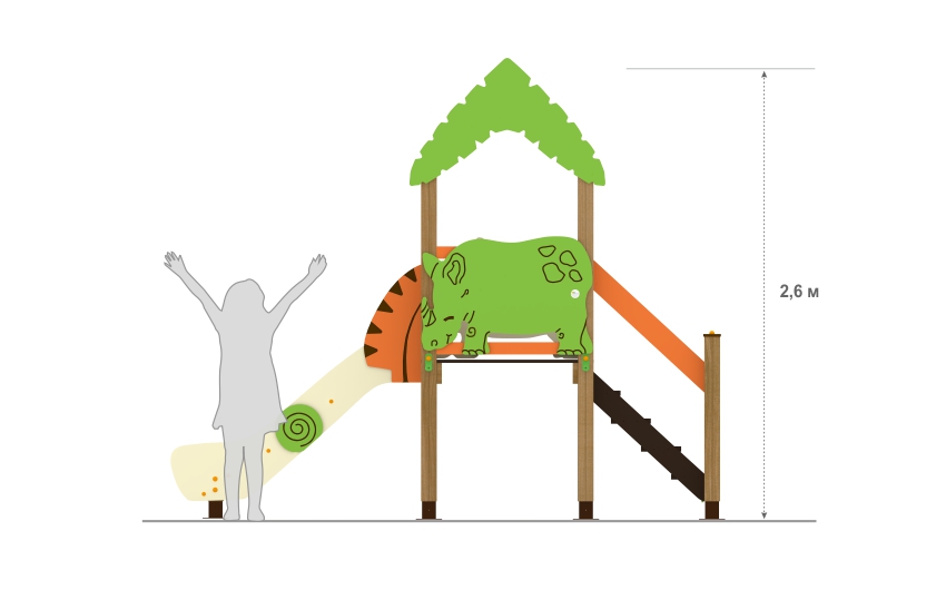 Горка с крышей МИФ-01