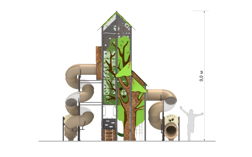 Игровой комплекс Башня "СКВОРЕЧНИК" БС-01