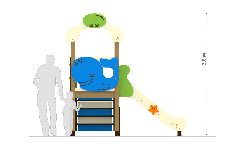 Горка с крышей МИФ-Л-05