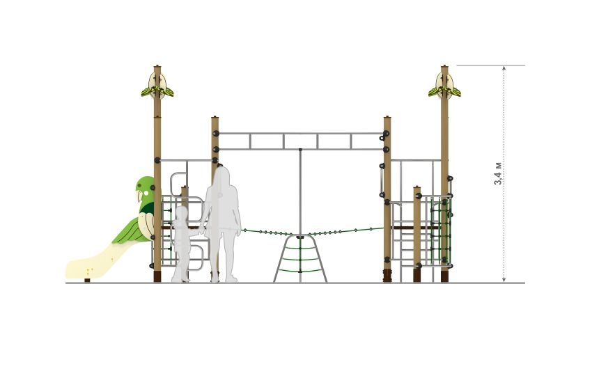 Детский игровой комплекс детской игровой площадки РЛ-04