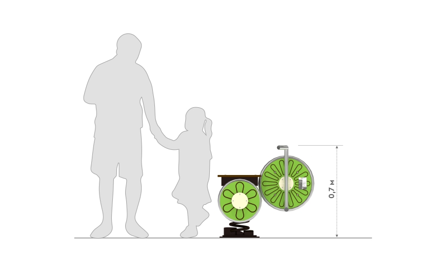 Качалка на пружине "Велосипед" КЧ-121 Качалка на пружине "Велосипед" КЧ-121