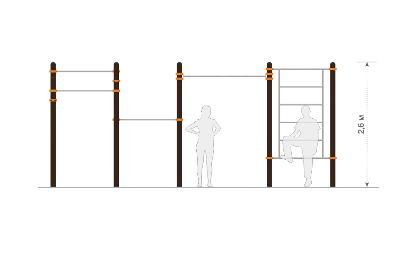 Комплекс для воркаута ФТ-23 Комплекс для воркаута ФТ-23
