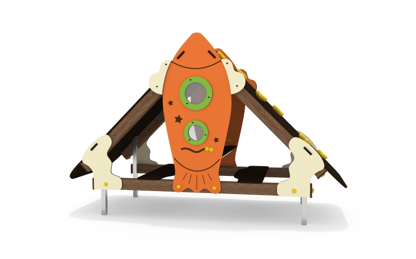 Игровой домик со скалодромом ДС-64