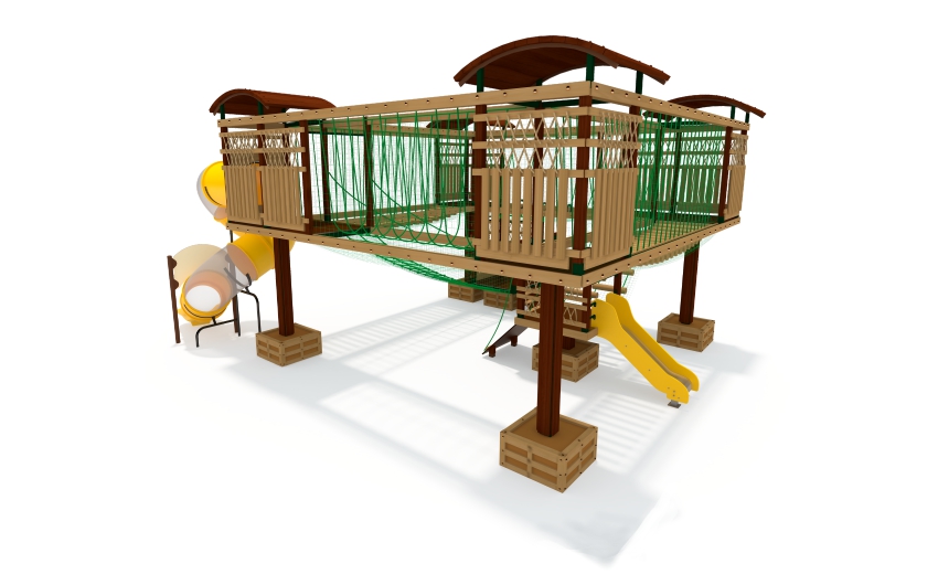 Площадка на сваях