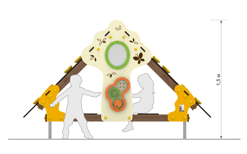 Игровой домик со скалодромом ДС-65