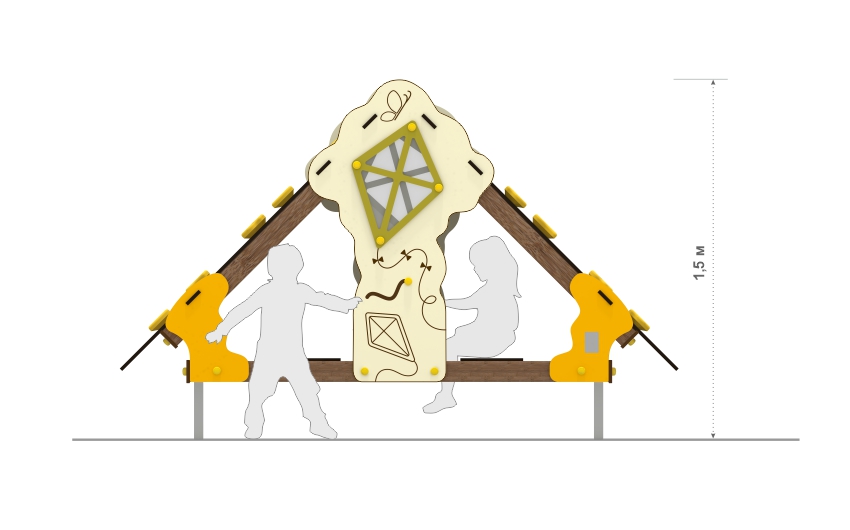 Игровой домик со скалодромом ДС-61