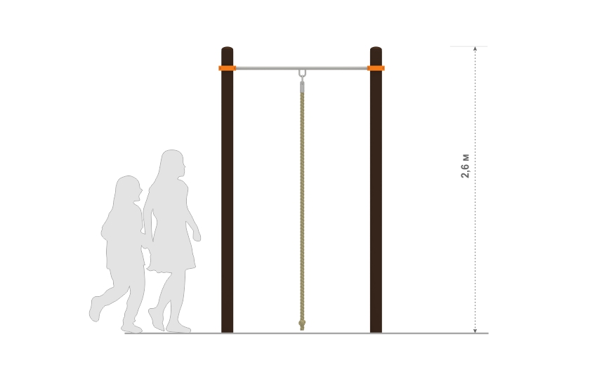 Турник с канатом ФТ-07 Турник с канатом ФТ-07