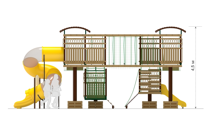 Площадка на сваях