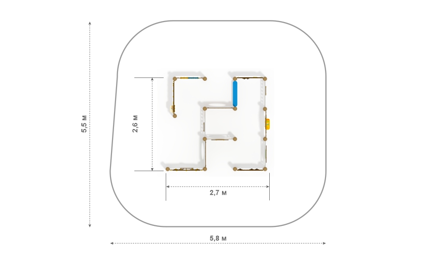 Схема Лабиринт игровой средний МФ-50-01