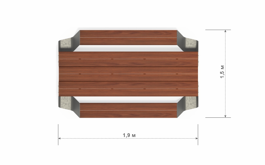 Схема Стол парковый «Неаполь» Т270