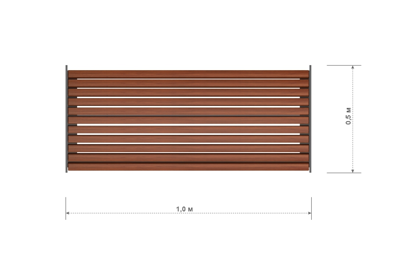 Схема Парковая скамья Верона Т232
