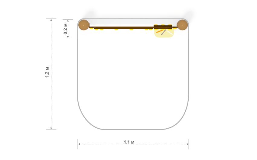 Схема Развивающая панель с меловой доской МИФ-83-02