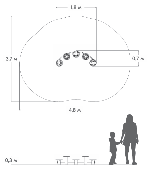 Схема Детский игровой комплекс детской игровой площадки НЛ-08