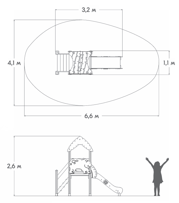 Схема Горка с крышей МИФ-01