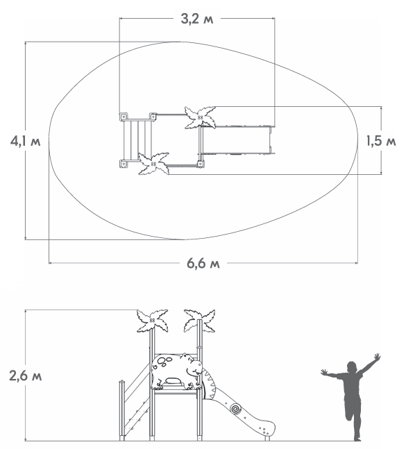 Схема Горка без крыши МИФ-02