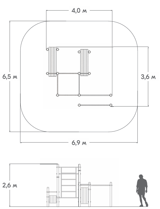 Схема Комплекс для воркаута ФТ-22