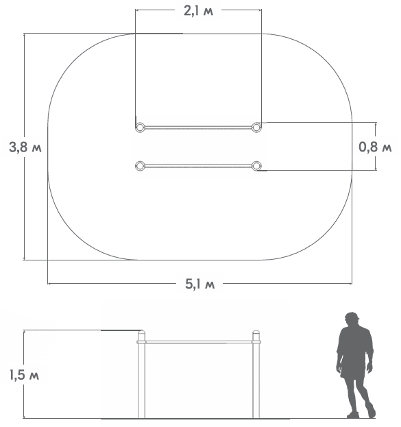 Схема Брусья для отжиманий ФТ-01