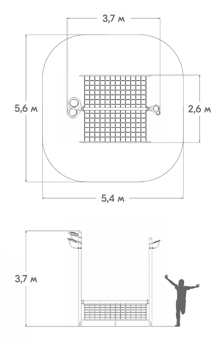Схема Детский игровой комплекс детской игровой площадки ЭКО-07
