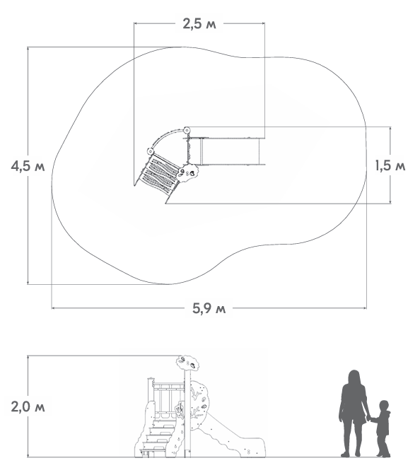 Схема Горка малая «Шервуд» ШЛ-07