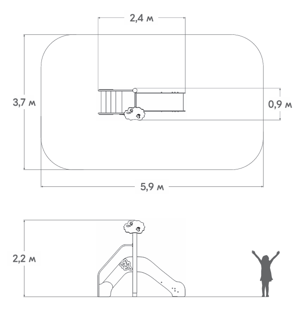 Схема Горка средняя «Шервуд» ШЛ-08