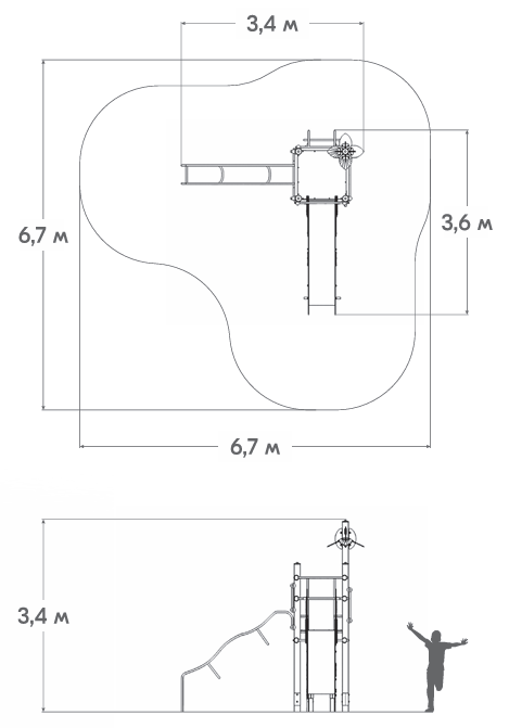 Схема Детский игровой комплекс детской игровой площадки РЛ-02