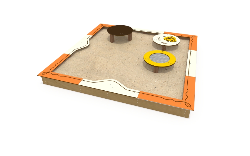 Песочница большая с игровыми столиками ДС-42-01