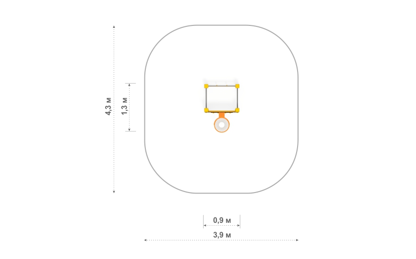 Схема Мишень с баскетбольным кольцом ДС-35