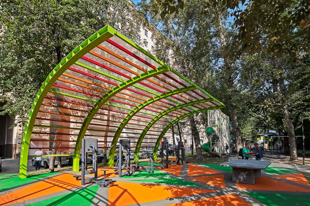 Новая спортивная зона на Семёновской набережной